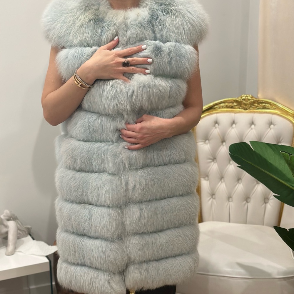 Real fur vest